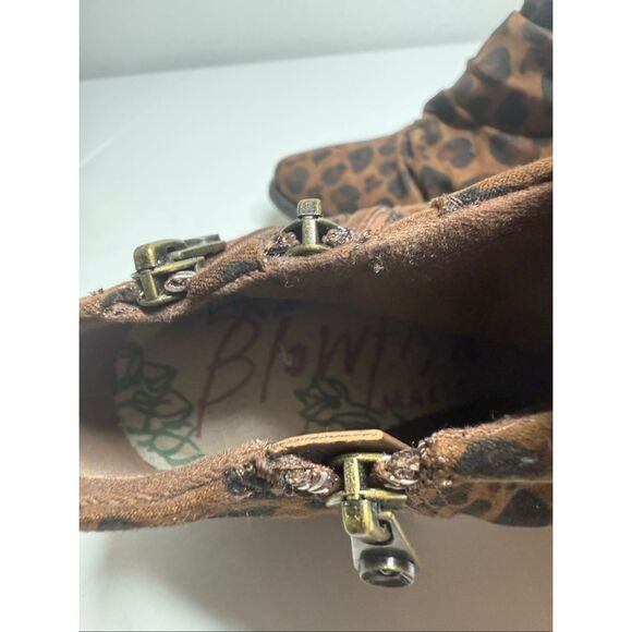 Blowfish Malibu Leopard Canvas Print Comfort  Booties Woman's Size 6 See Notes - Picture 13 of 16